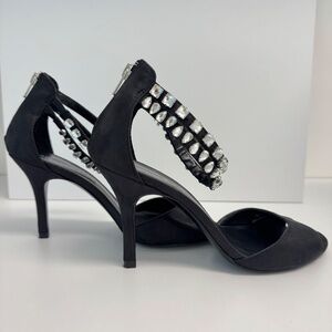 Black high heel sandals